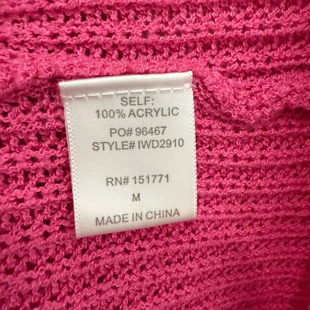 Le Lis Barbie Pink Crochet One Shoulder Mini Bodycon Dress; Woman’s medium - Picture 5 of 6